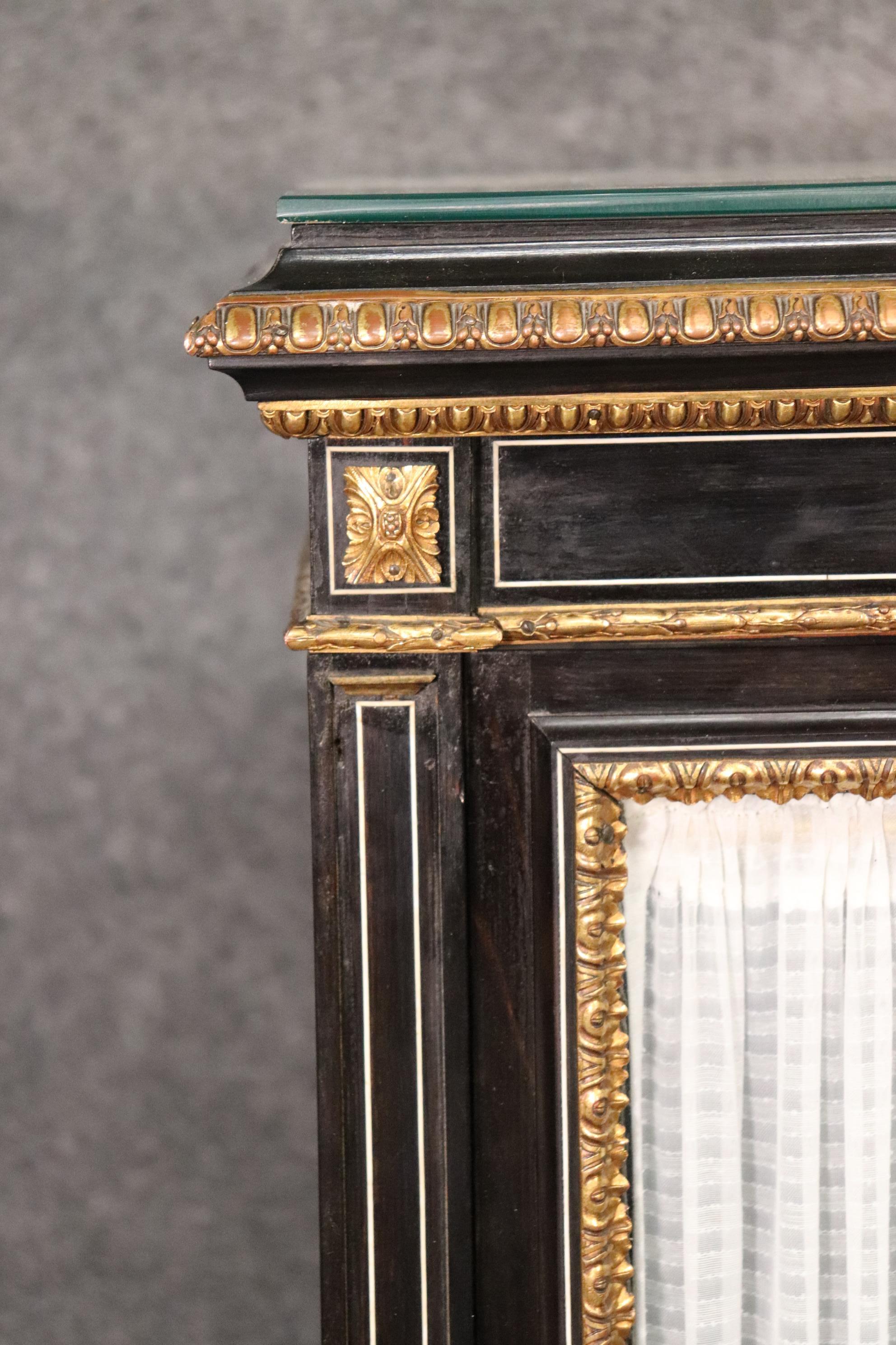 Ebonized Bronze Adorned French Louis XVI Bookcase, circa 1870s Era 7