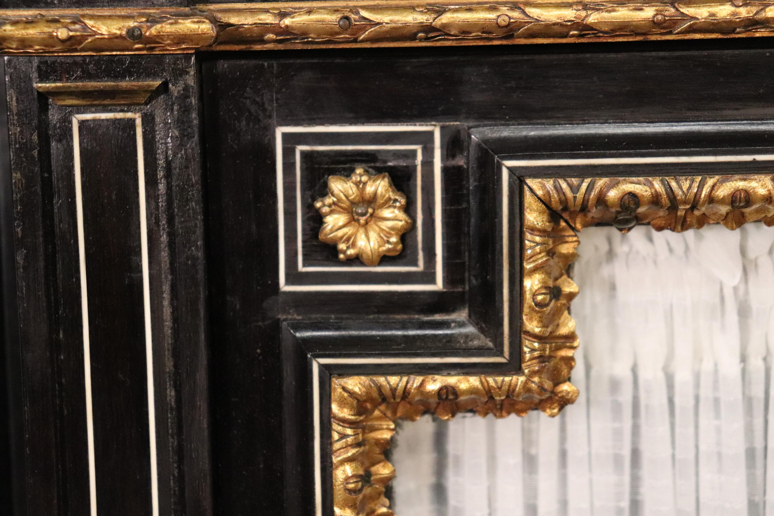Ebonized Bronze Adorned French Louis XVI Bookcase, circa 1870s Era 2