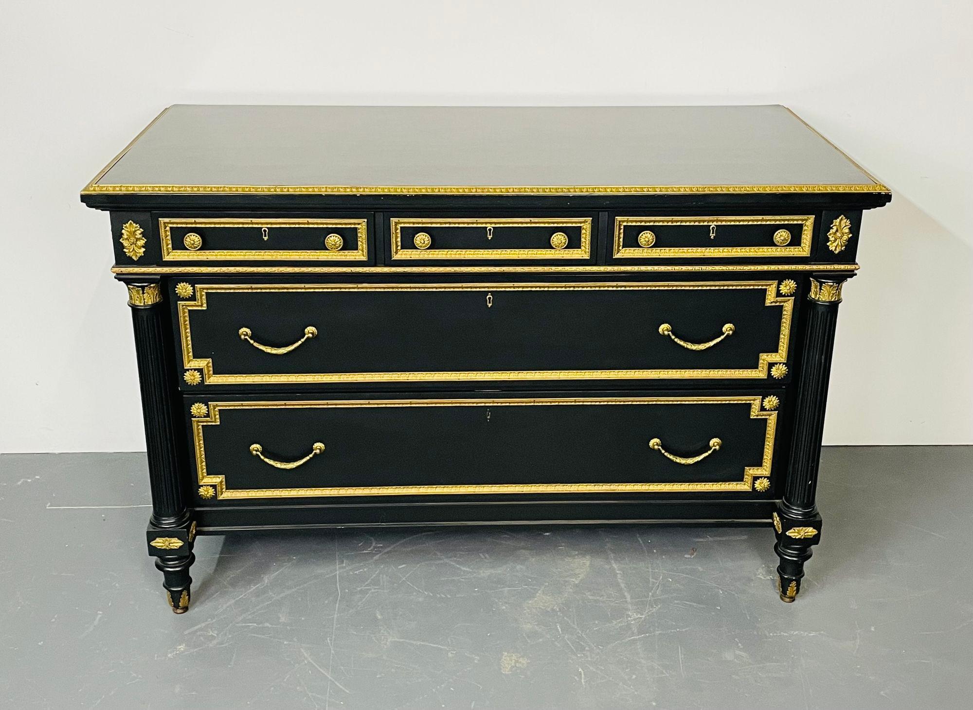Luigi XVI Cassettone / Comò / Dresser in bronzo ebanizzato Attribuito a Jansen, anni '20