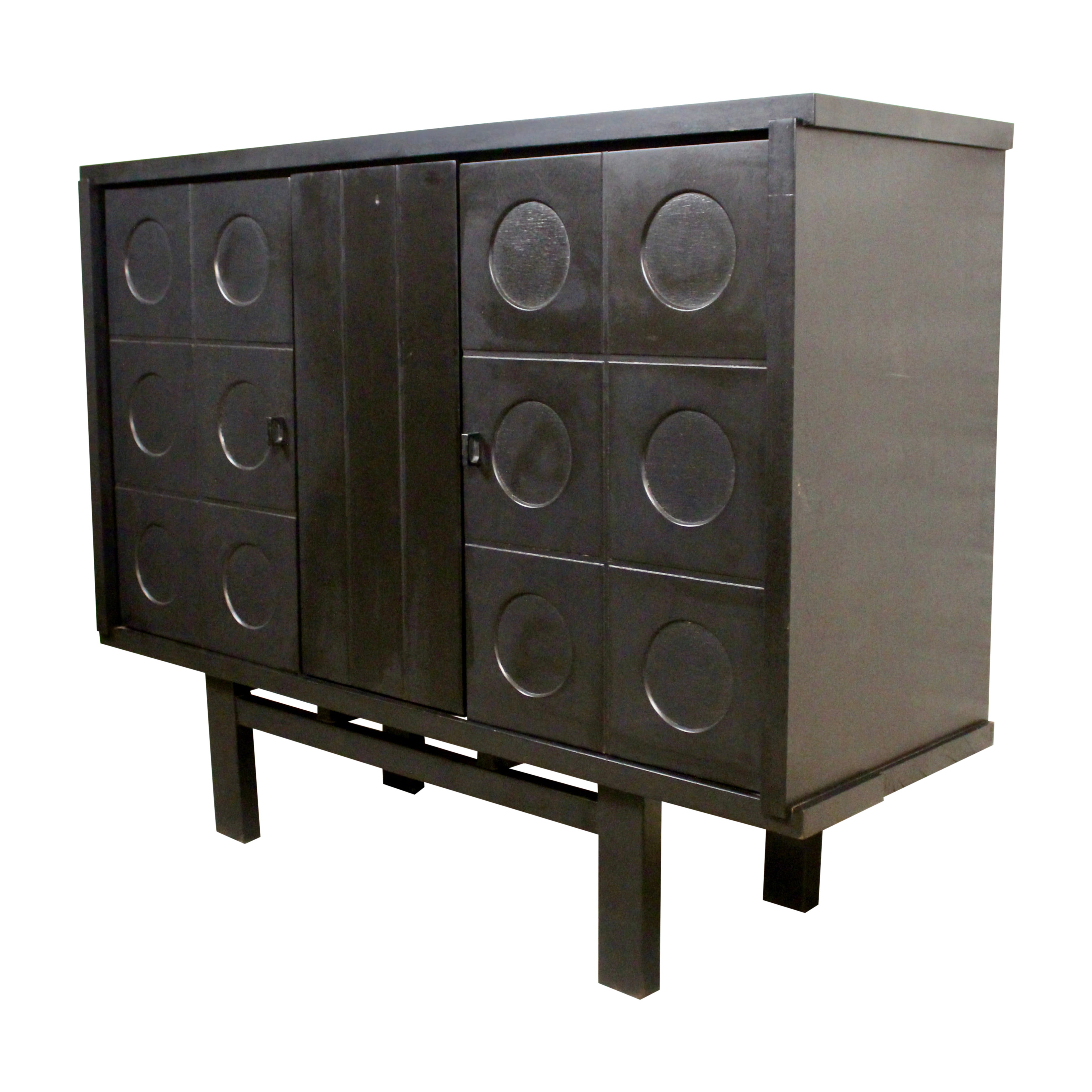 Ebonized Brutalist Cabinet by De Coene Frères of Belgium