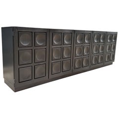 Ebonized Brutalist Credenza by the Coene