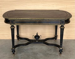Ebonized Center or Writing Desk Table, Napoleon III Period