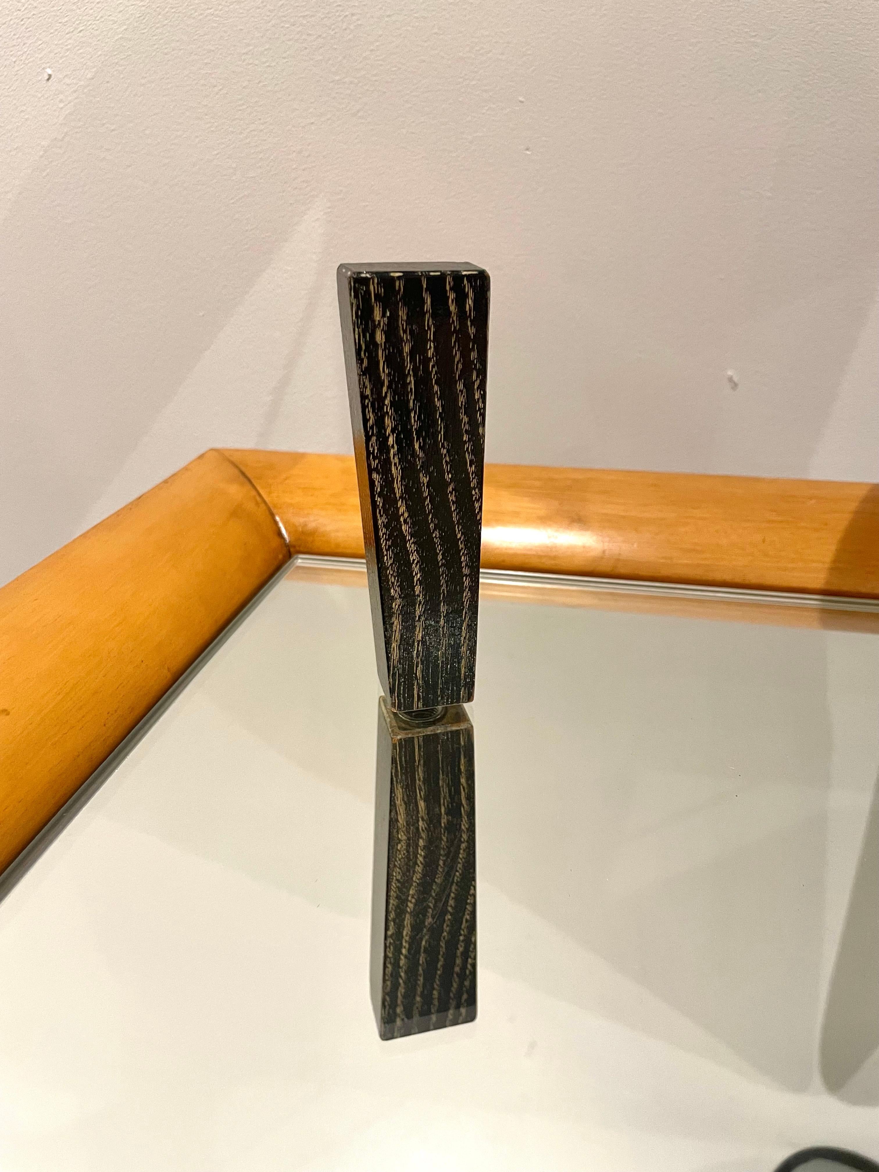 Tischlampe aus ebonisierter, keramisierter Eiche, USA 1970er im Angebot 8