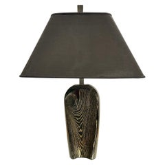 Tischlampe aus ebonisierter, keramisierter Eiche, USA 1970er