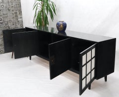Ebonized Cerused Walnut Long Credenza Dresser