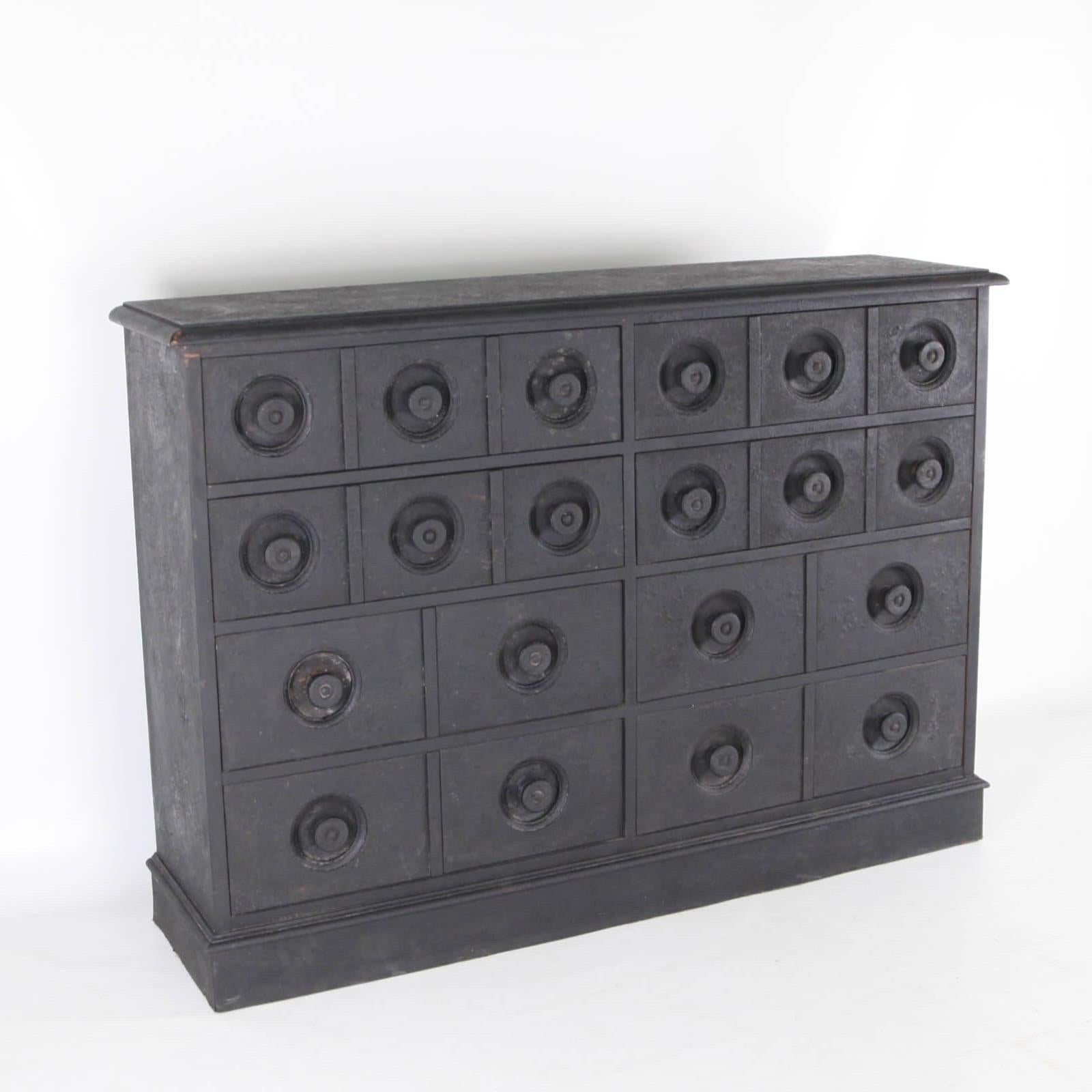 Ebonized chest of drawers For Sale 3