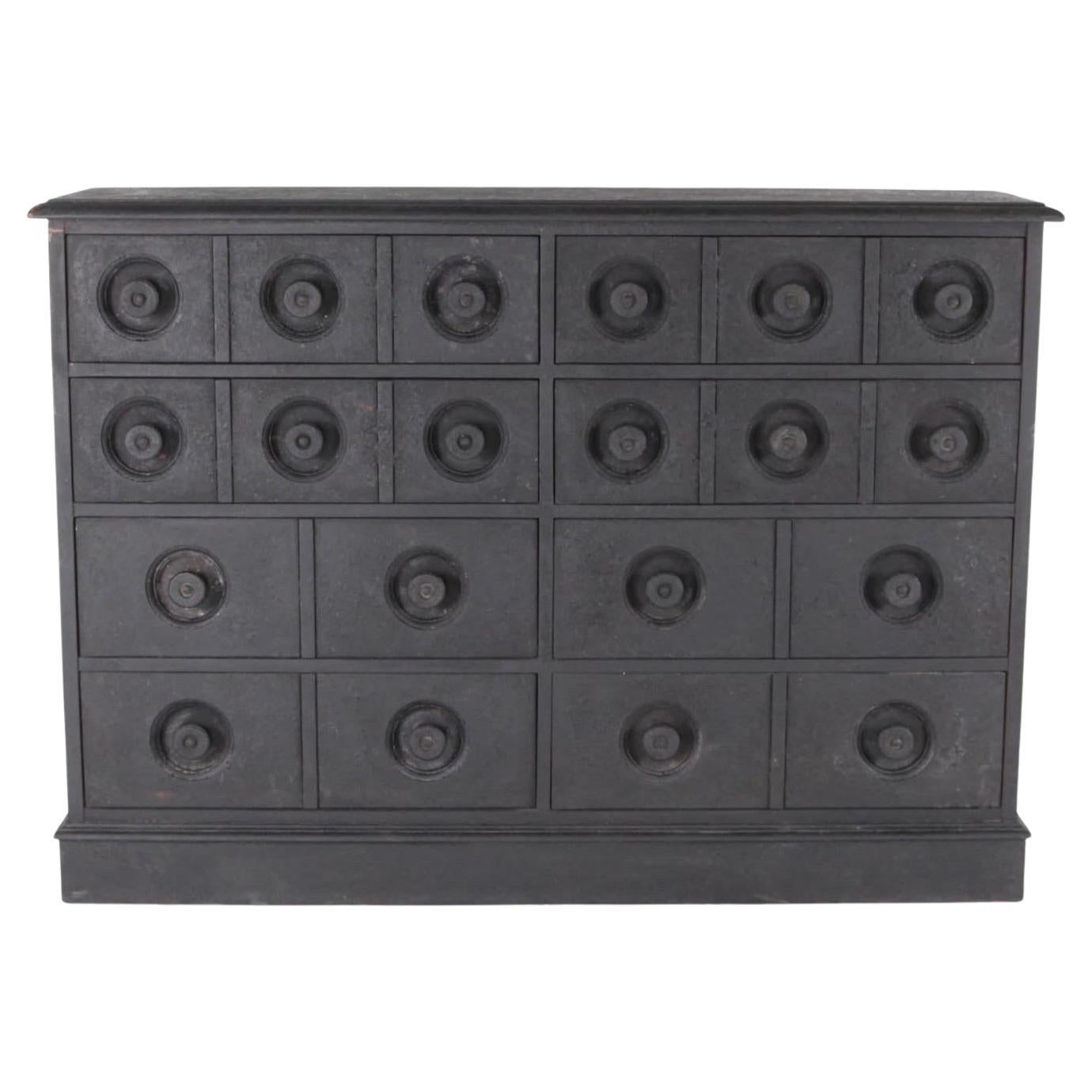Ebonized chest of drawers