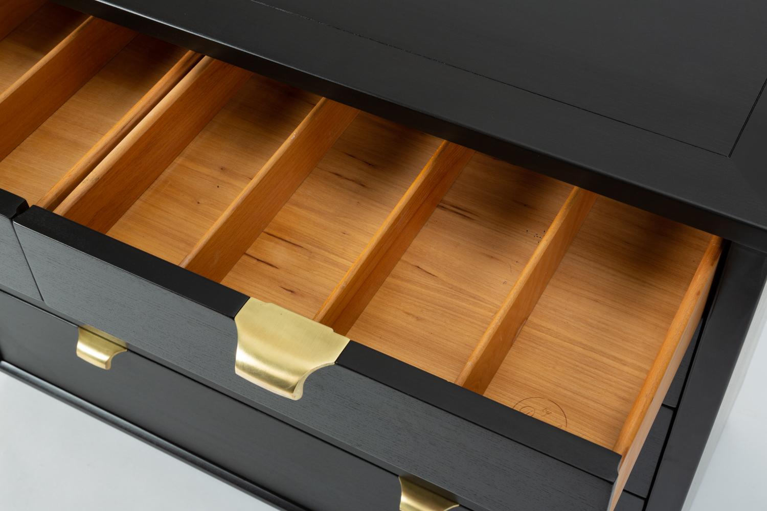 Beech Ebonized Chest of Drawers from Edward Wormley’s Precedent Collection for Drexel