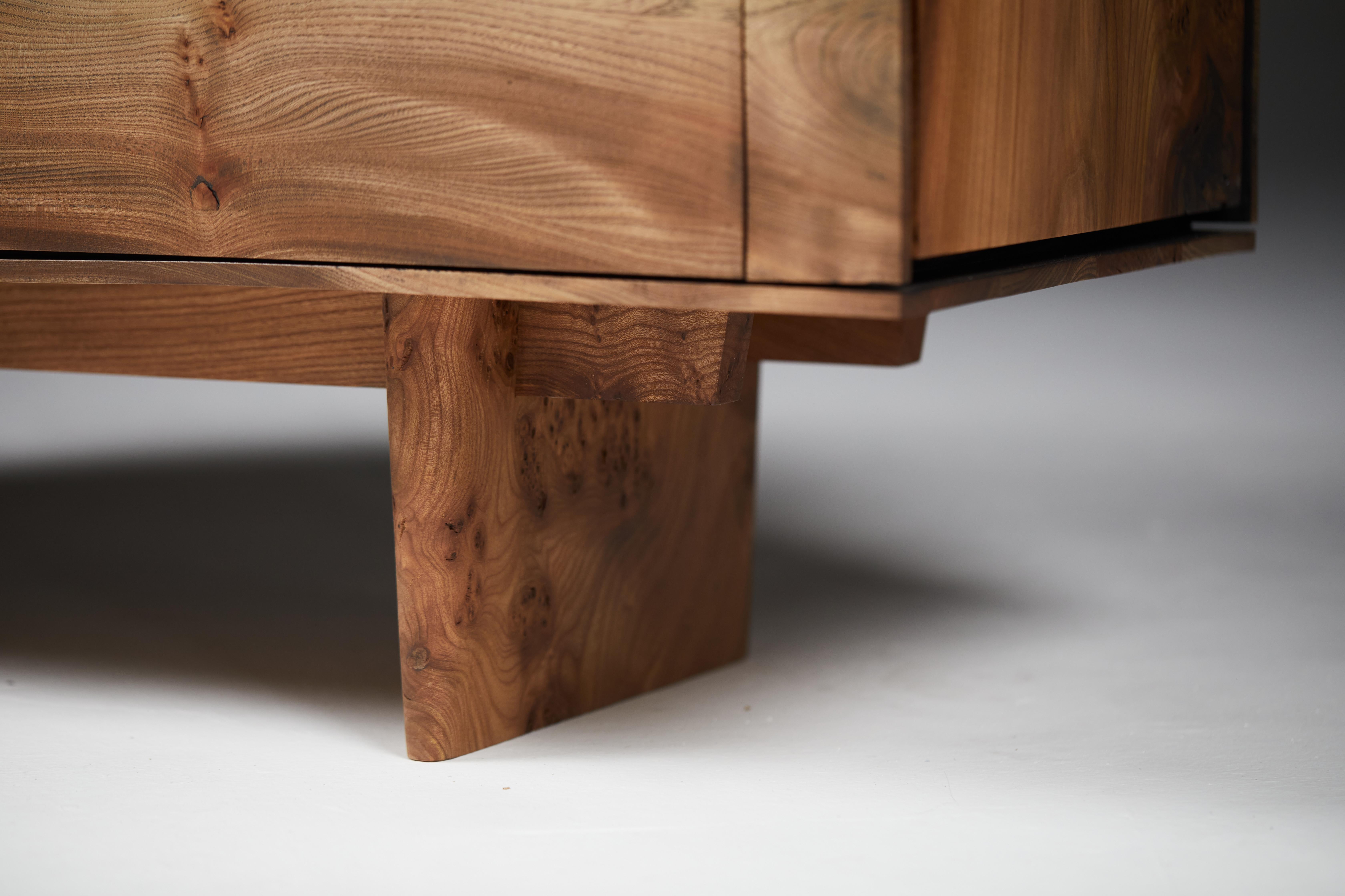 Ebonized Chest of Drawers in Scottish Elm by Jonathan Field. Unique For Sale 7