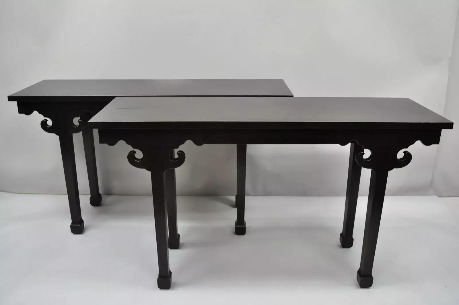 Ebonized Chinese Altar Table Hall Console James Mont Style 50