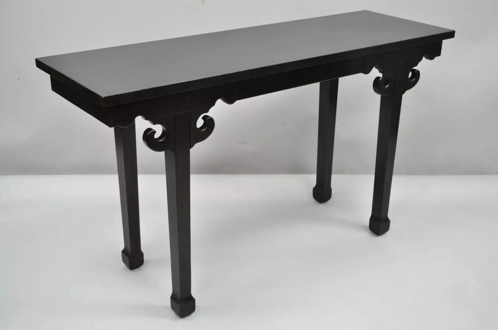 Ebonized Chinese Altar Table Hall Console James Mont Style 50