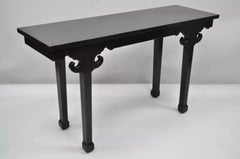 Ebonized Chinese Altar Table Hall Console James Mont Style 50" Sofa Table (B)