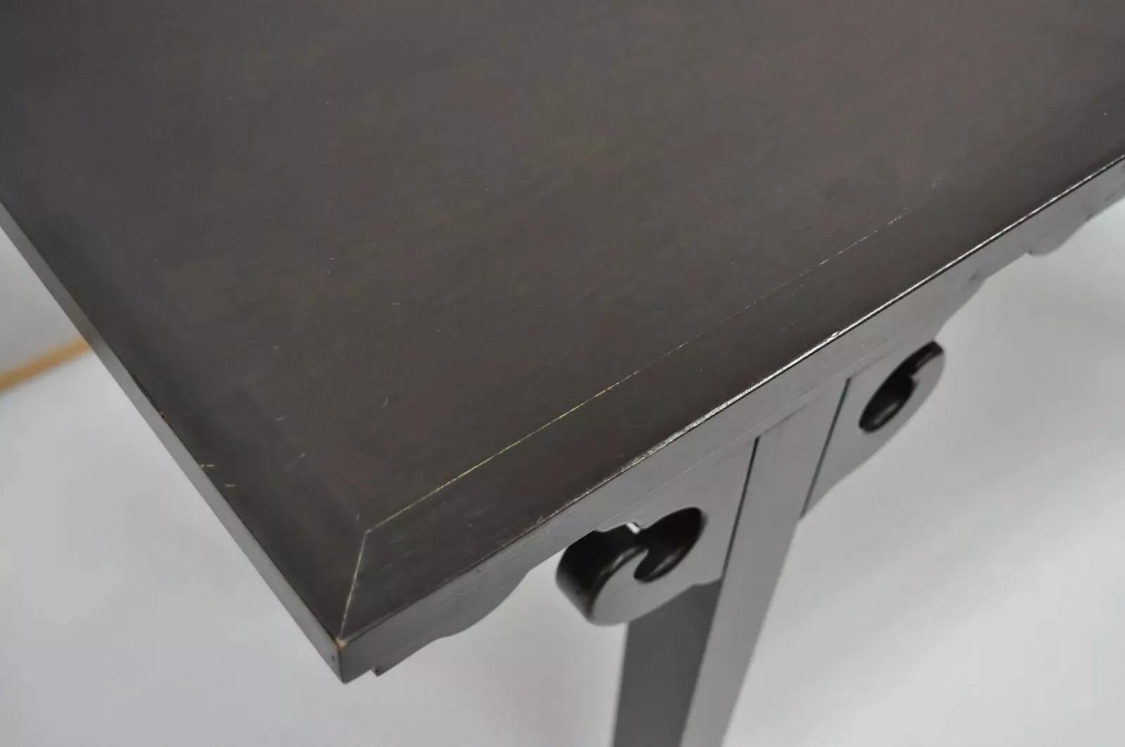 Wood Ebonized Chinese Altar Table Hall Console James Mont Style 50