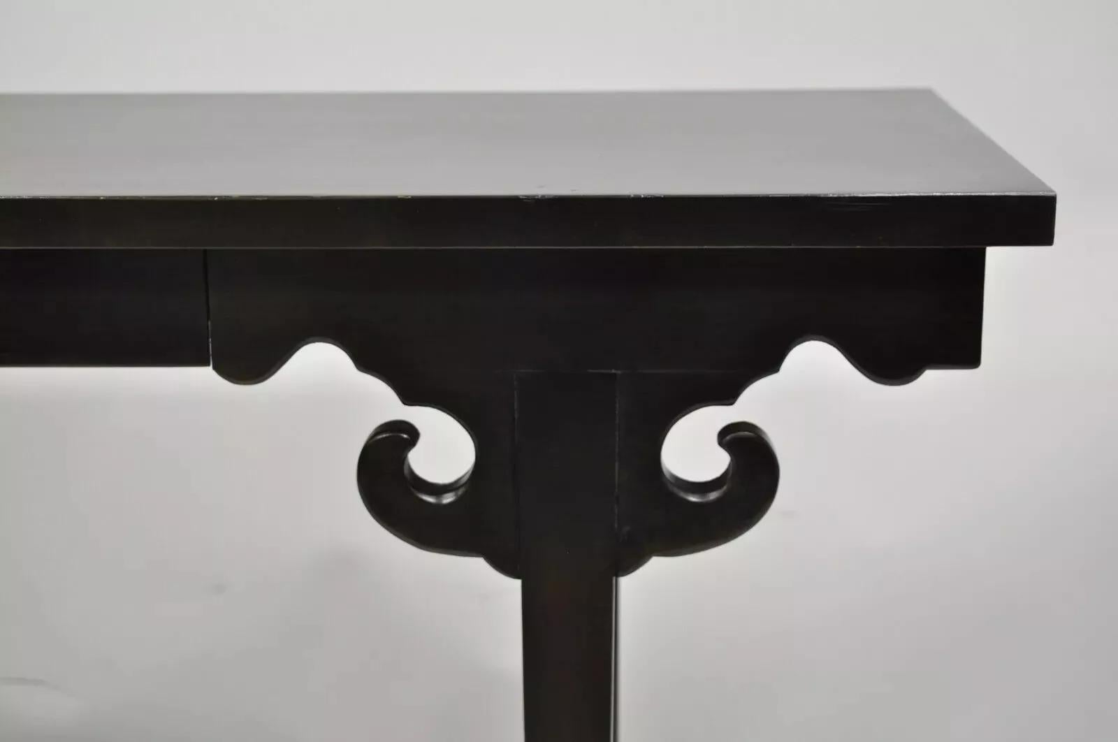 Ebonized Chinese Altar Table Hall Console James Mont Style 50