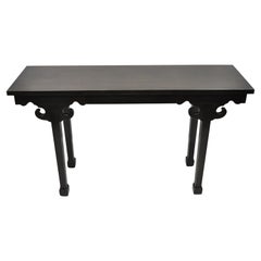 Ebonized Chinese Altar Table Hall Console James Mont Style Sofa Table 'A'