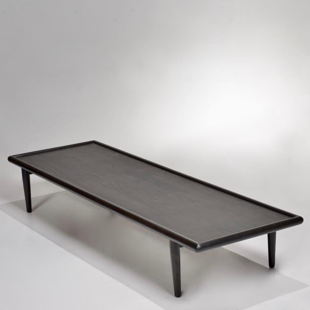 Mid-Century Modern Ebonized Coffee Table Bench by T.H. Robsjohn-Gibbings for Widdicomb