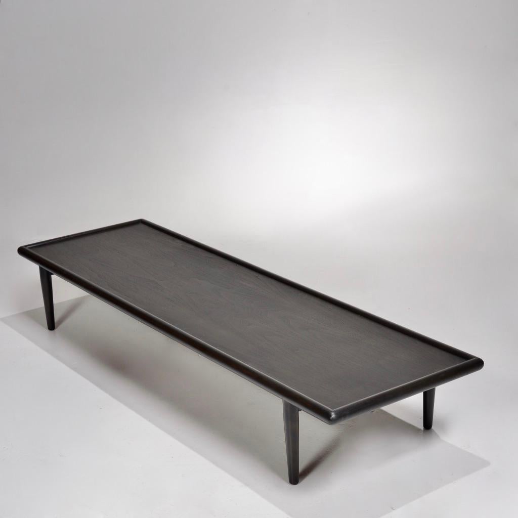 Mahogany Ebonized Coffee Table Bench by T.H. Robsjohn-Gibbings for Widdicomb