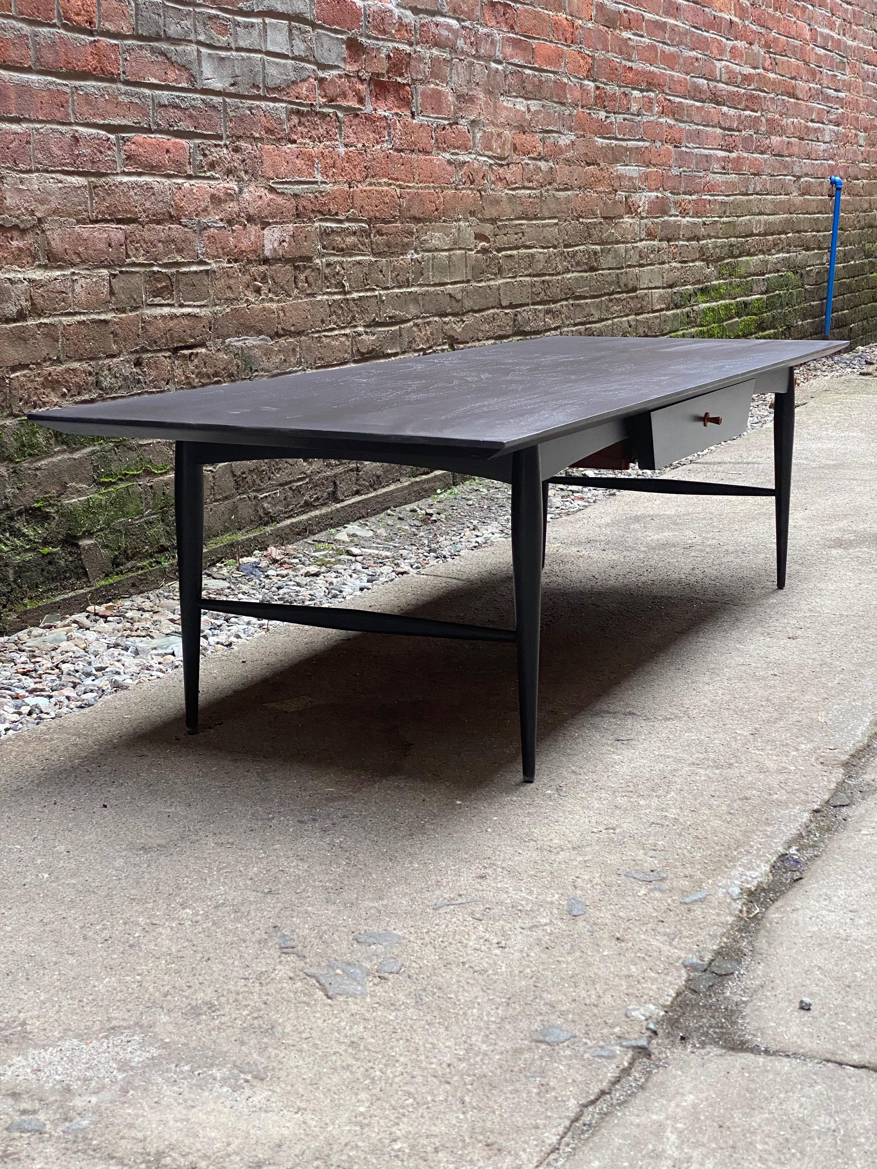 Mid-Century Modern Ebonized Coffee Table in the Manner of Paul McCobb