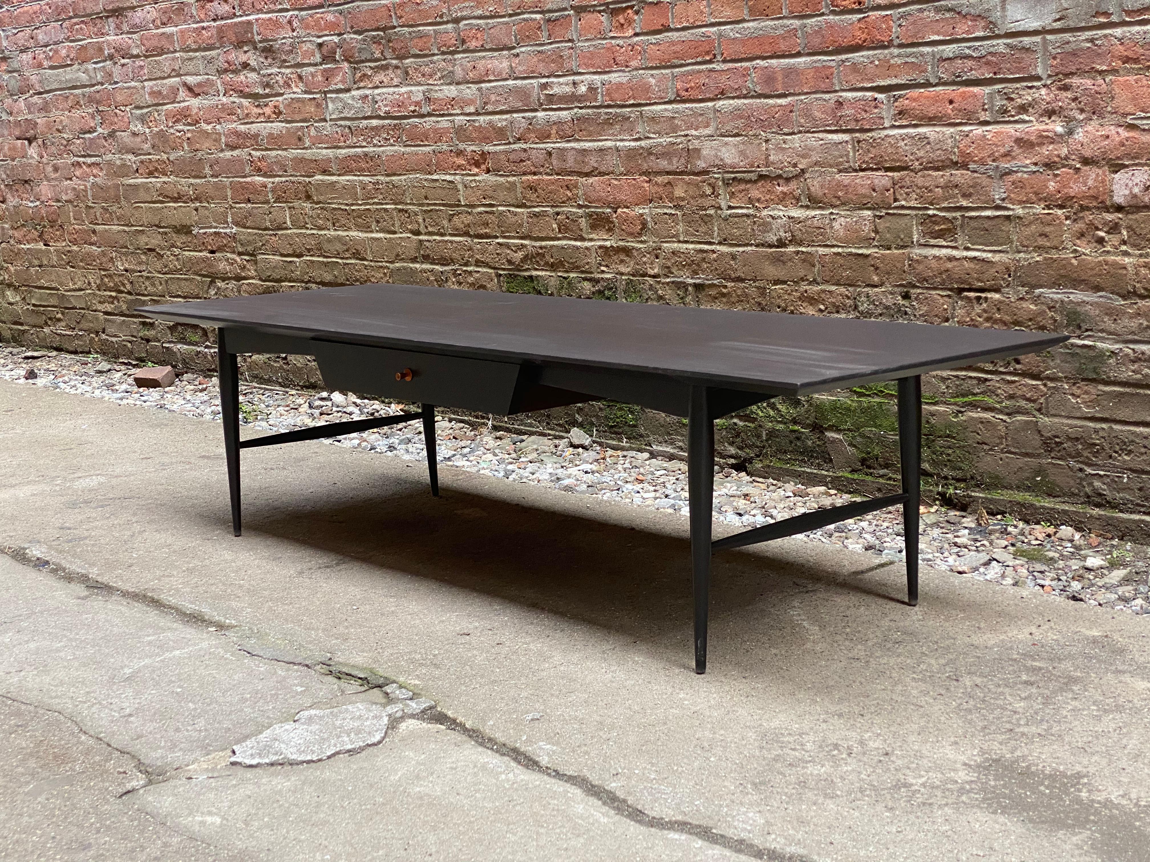 American Ebonized Coffee Table in the Manner of Paul McCobb