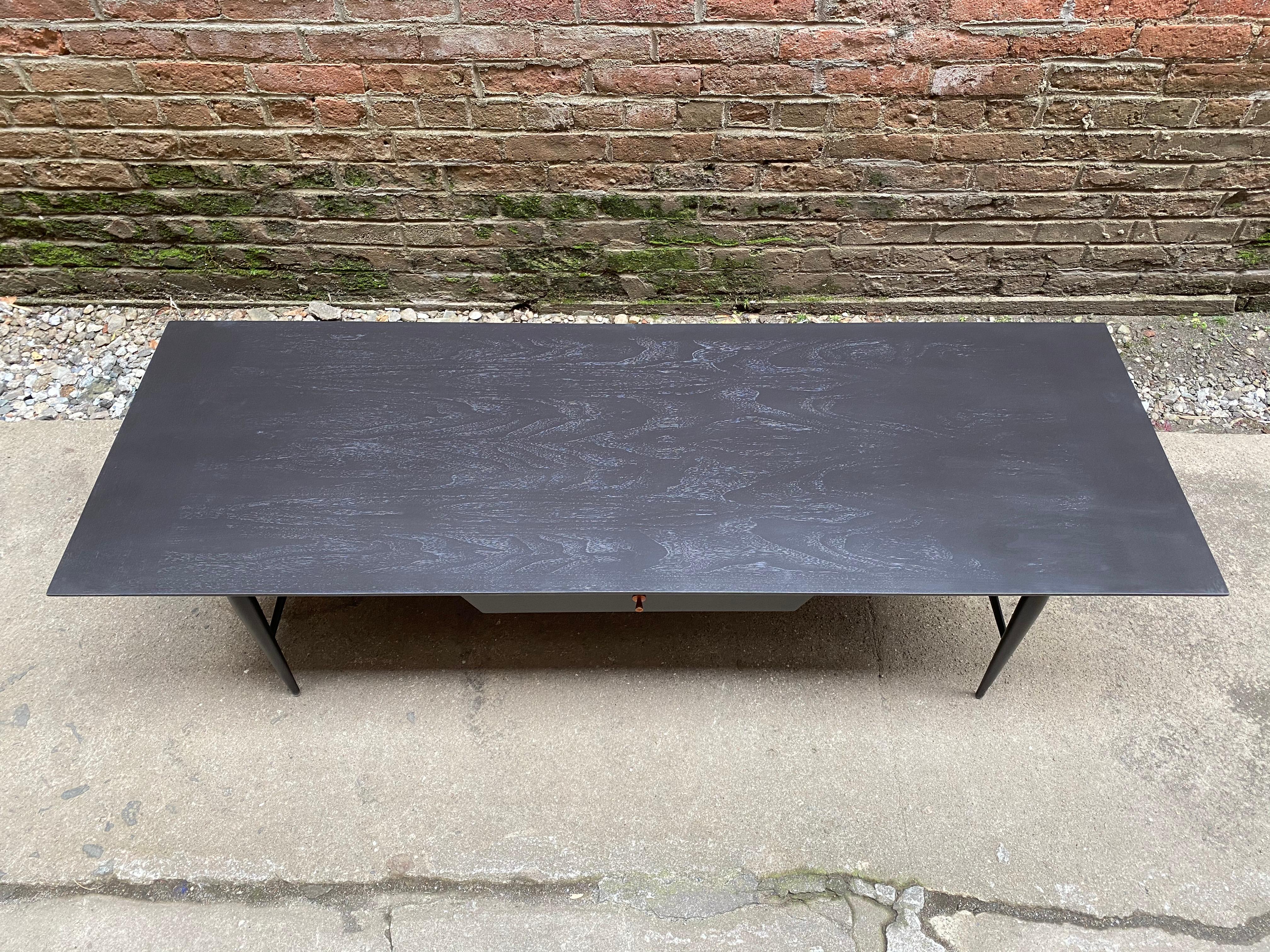 Ebonized Coffee Table in the Manner of Paul McCobb In Good Condition In Garnerville, NY