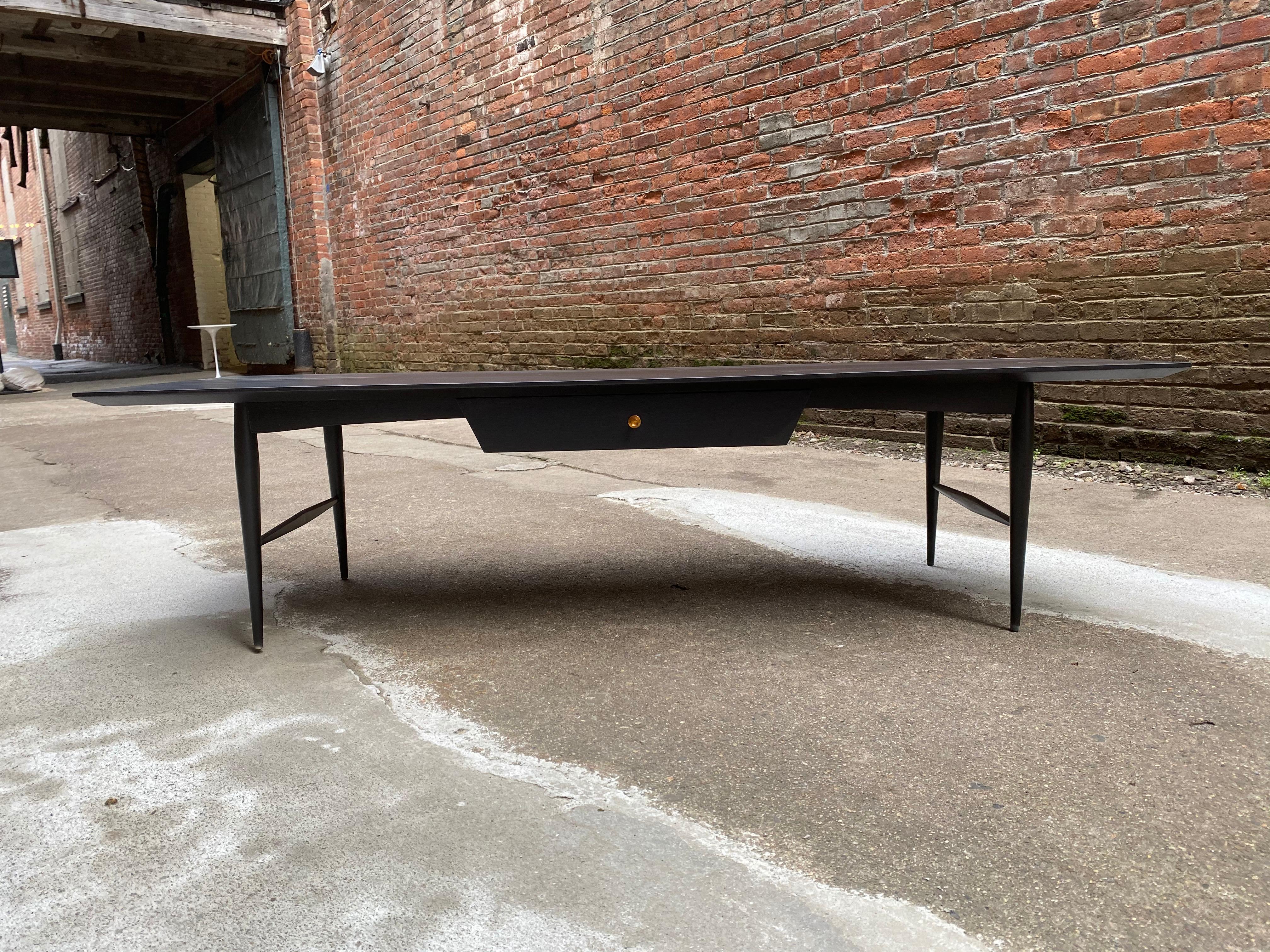 Aluminum Ebonized Coffee Table in the Manner of Paul McCobb