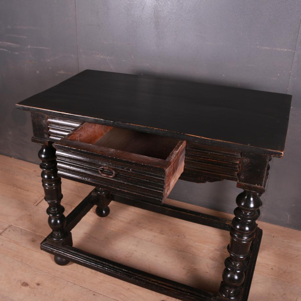 18th Century and Earlier Ebonized Console Table