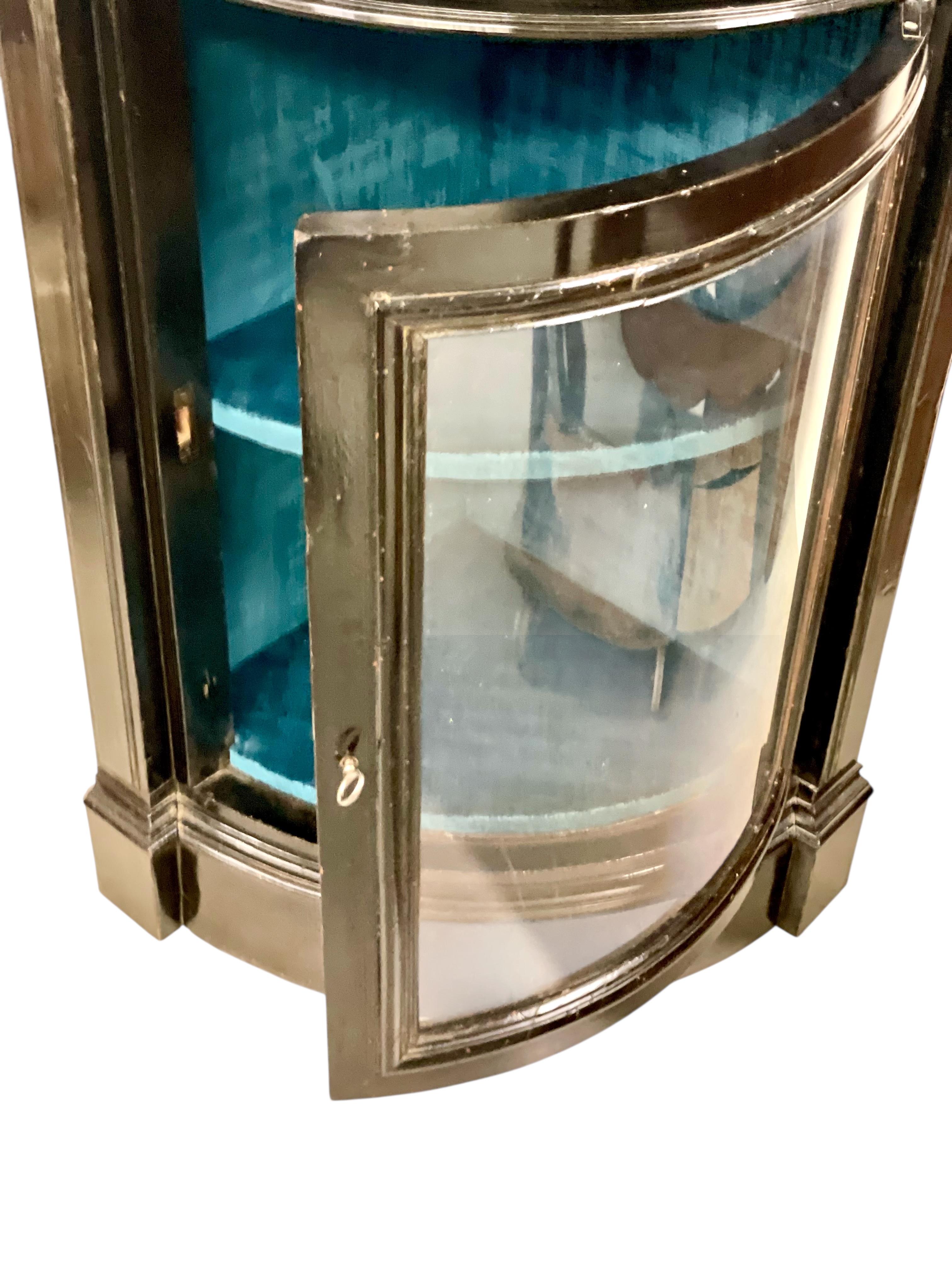Ebonisierte Eckvitrine mit Marmorplatte, Periode Napoleon III im Angebot 4