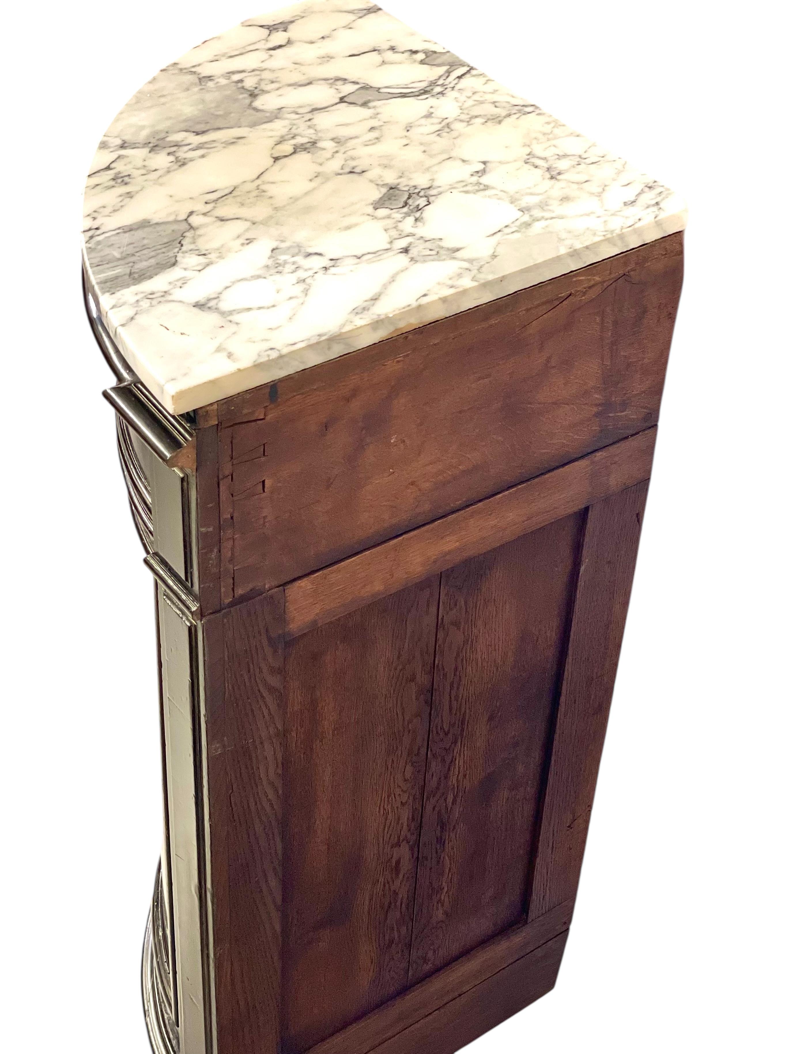 Ebonisierte Eckvitrine mit Marmorplatte, Periode Napoleon III im Angebot 12