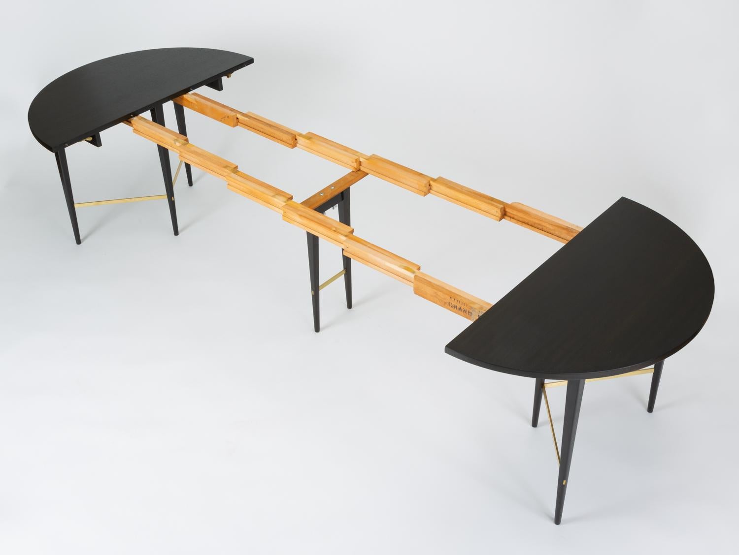Ebonized Dining Table with Six Leaves by Paul McCobb for Calvin Furniture 11