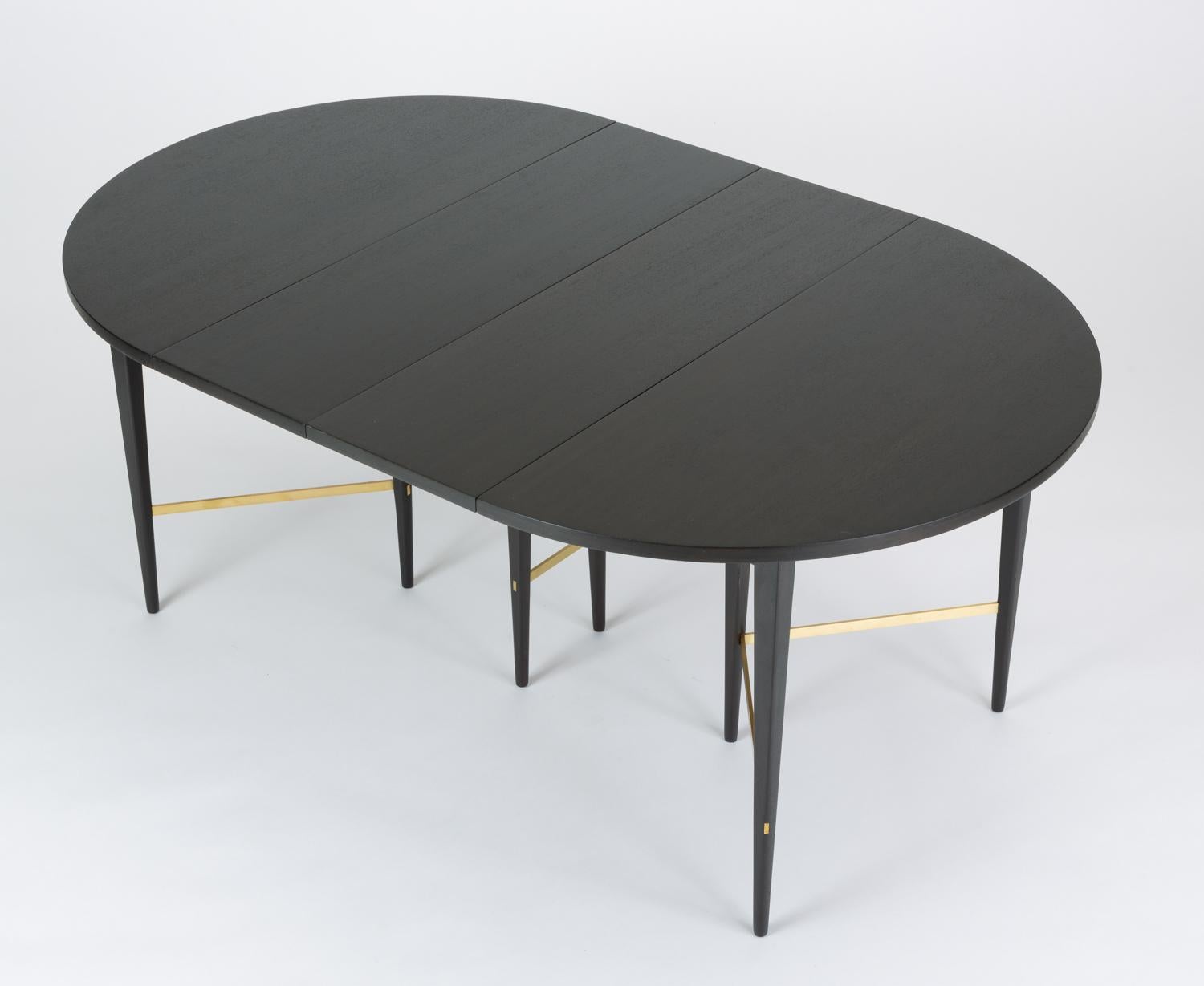 Ebonized Dining Table with Six Leaves by Paul McCobb for Calvin Furniture 1