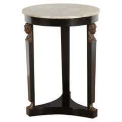 Ebonized Directoire Marble-Top Table