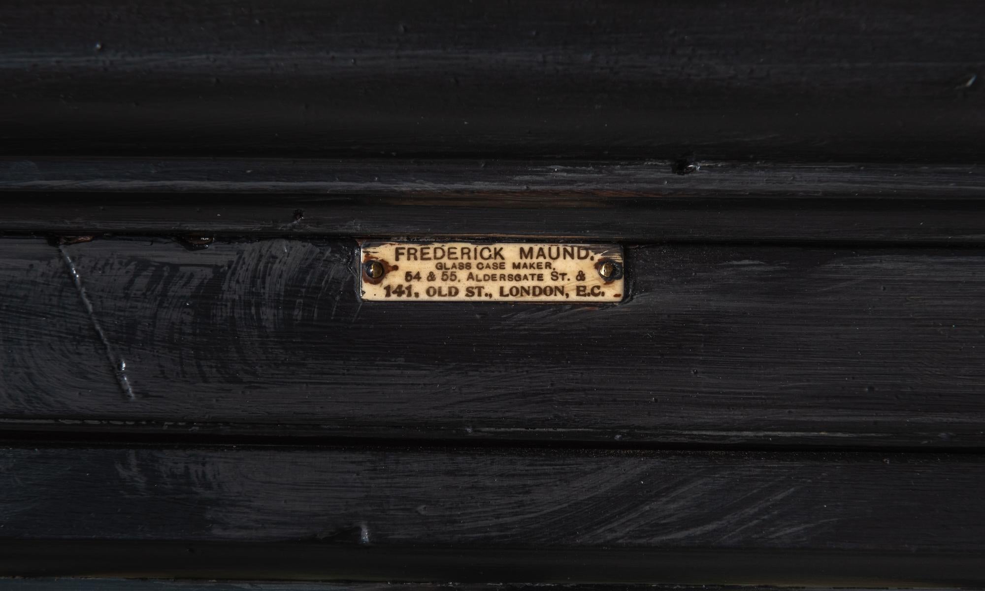 Ebonized Display Cabinet, England, circa 1920 In Good Condition In Culver City, CA