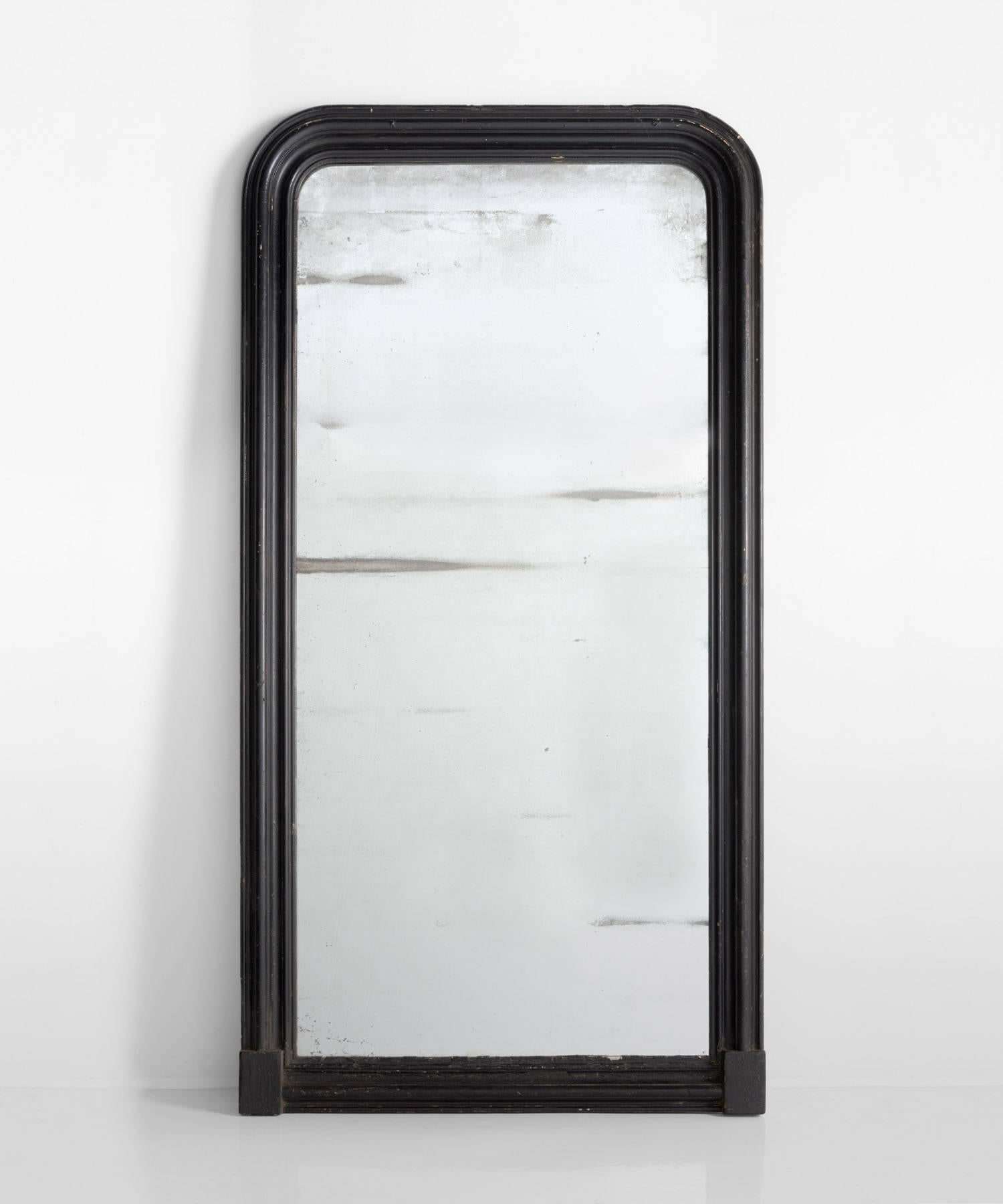 English Ebonized Dressing Mirror, England, circa 1860