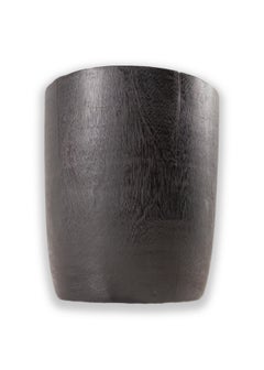 Ebonized Drum Form End Table