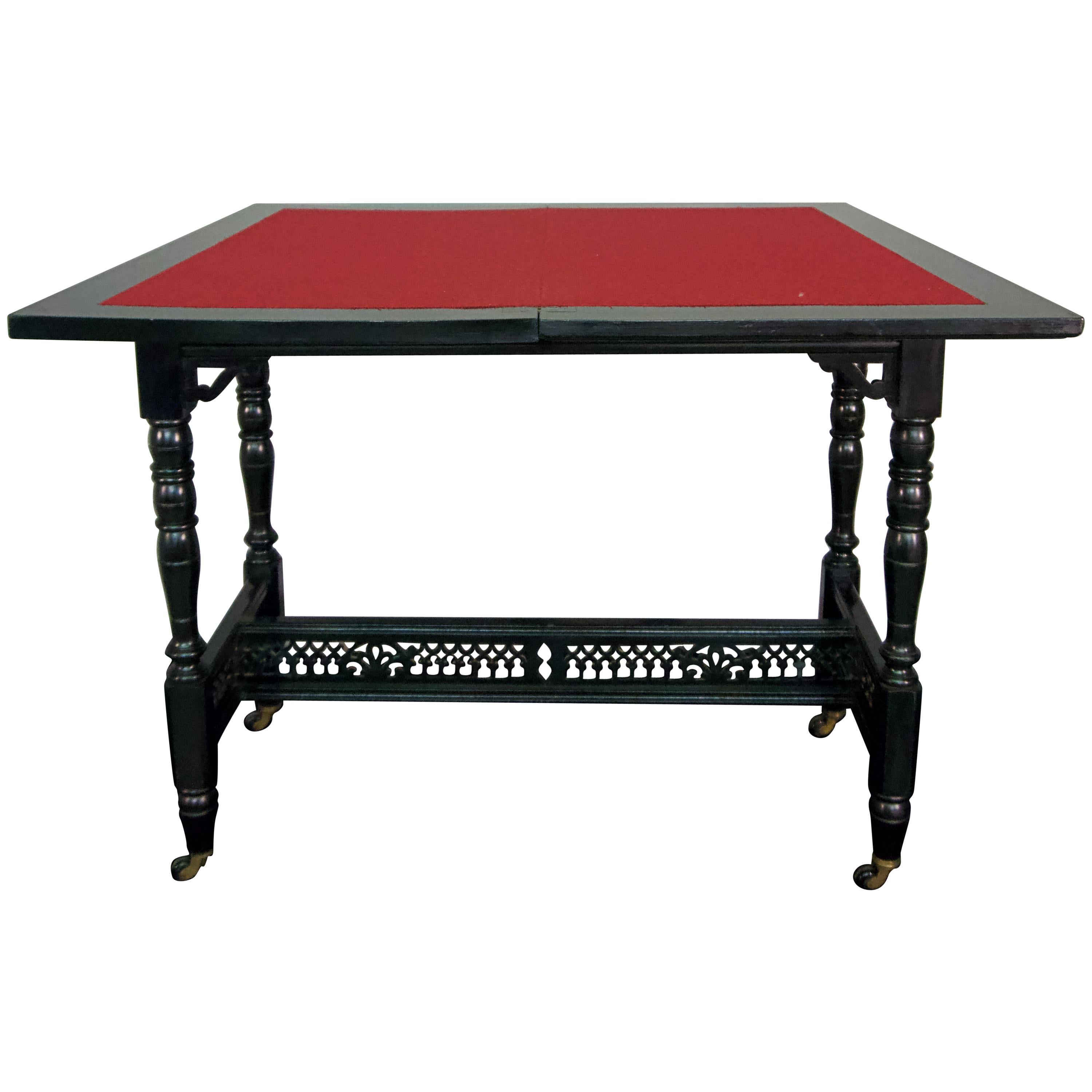 Ebonized Eastlake Games Table For Sale