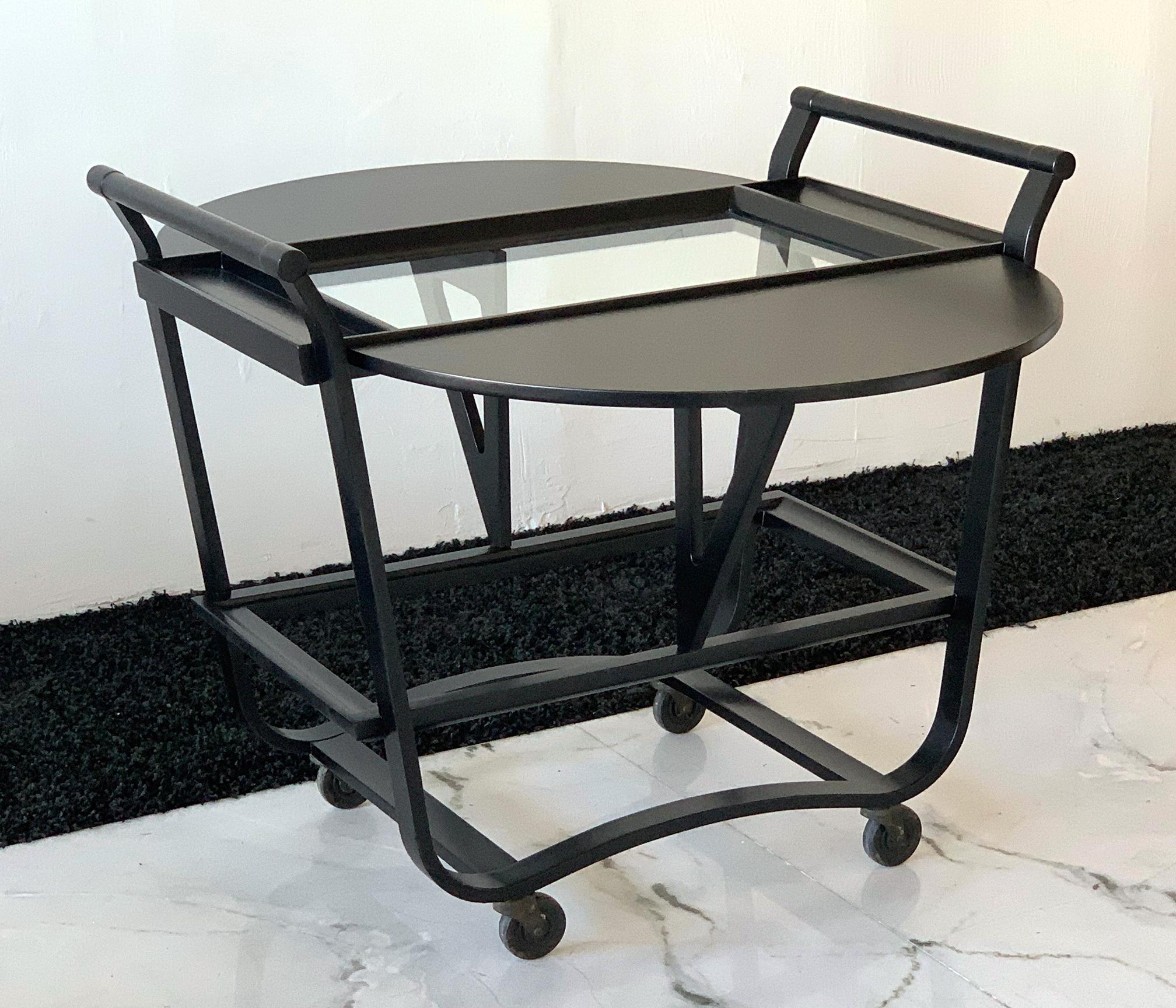 Ebonized Edward Wormley Betwood Bar Cart for Dunbar, 1950s 6