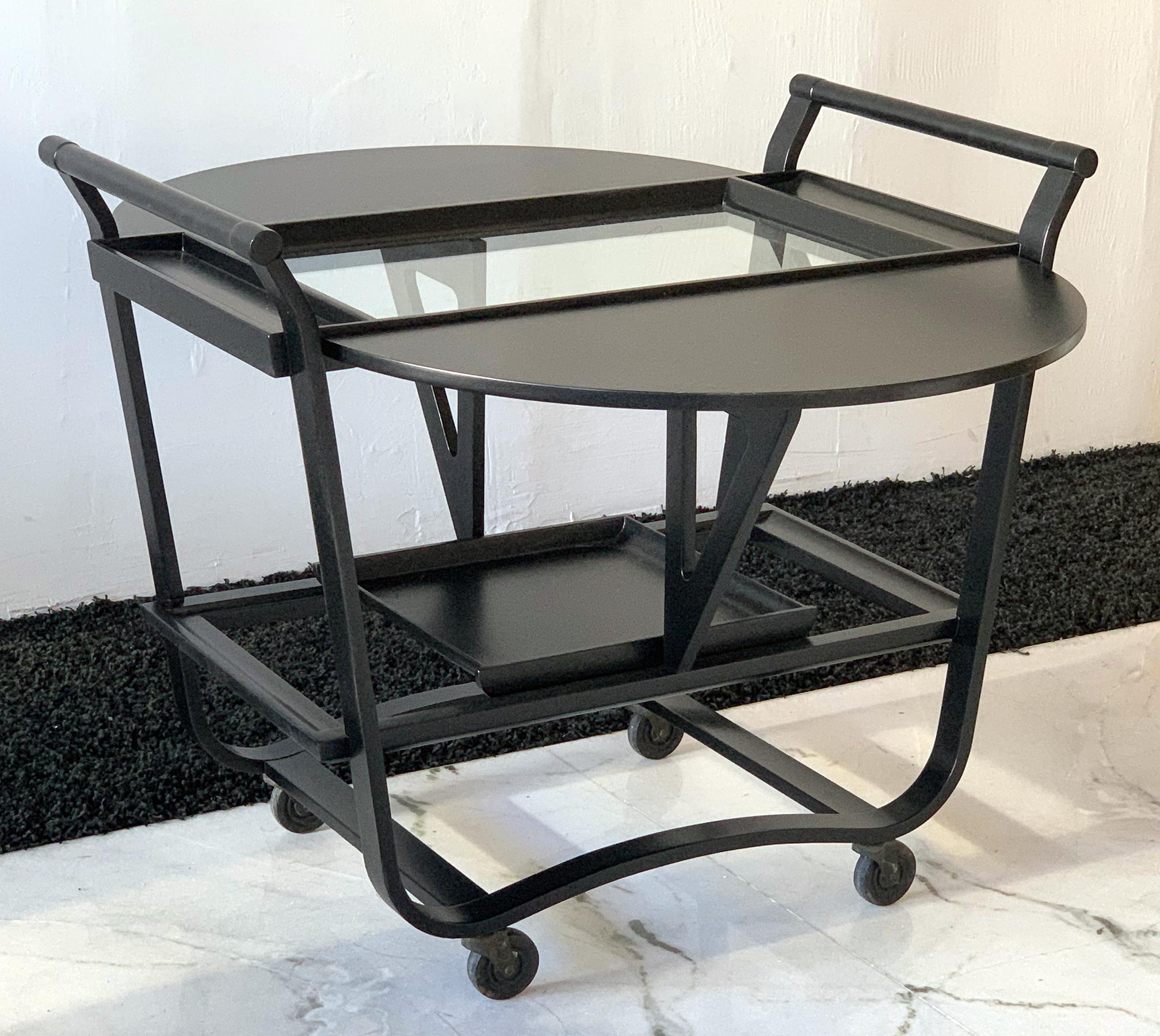 Ebonized Edward Wormley Betwood Bar Cart for Dunbar, 1950s 7