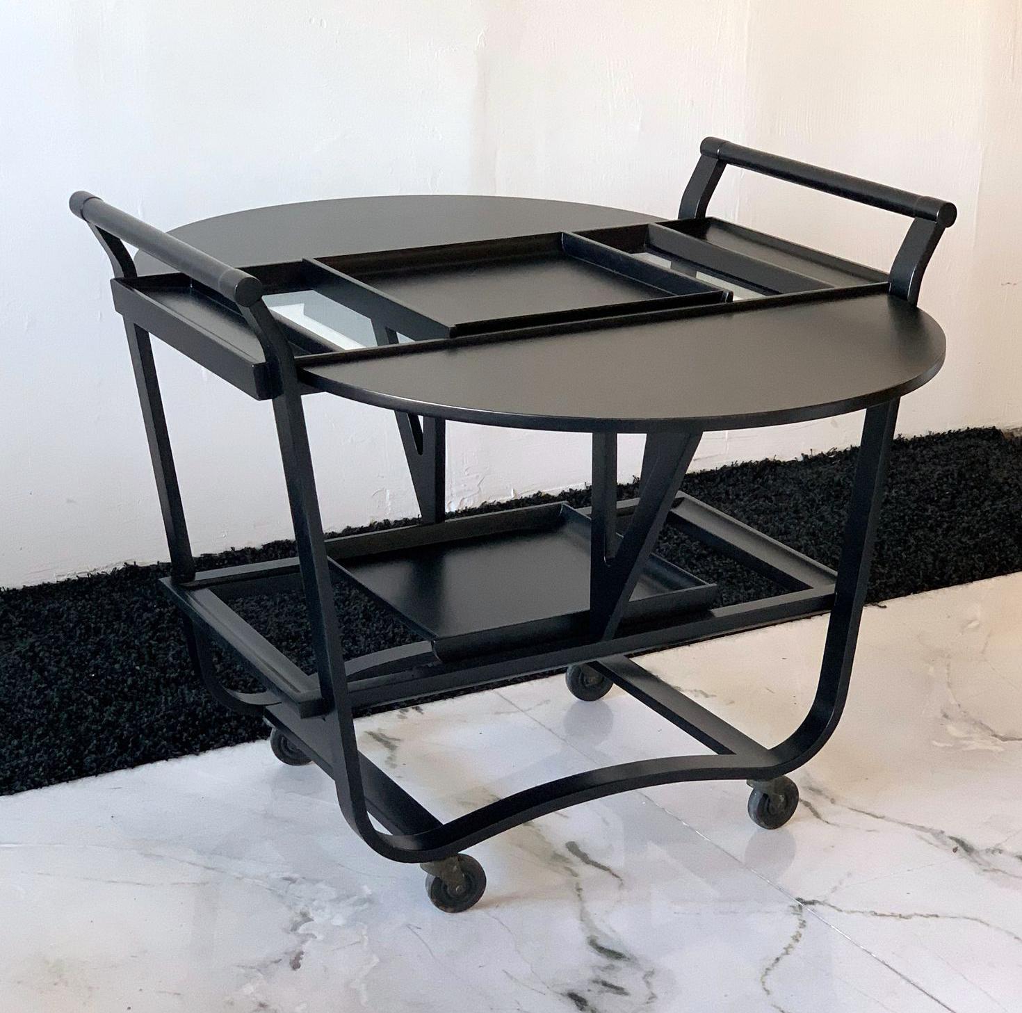 Ebonized Edward Wormley Betwood Bar Cart for Dunbar, 1950s 8