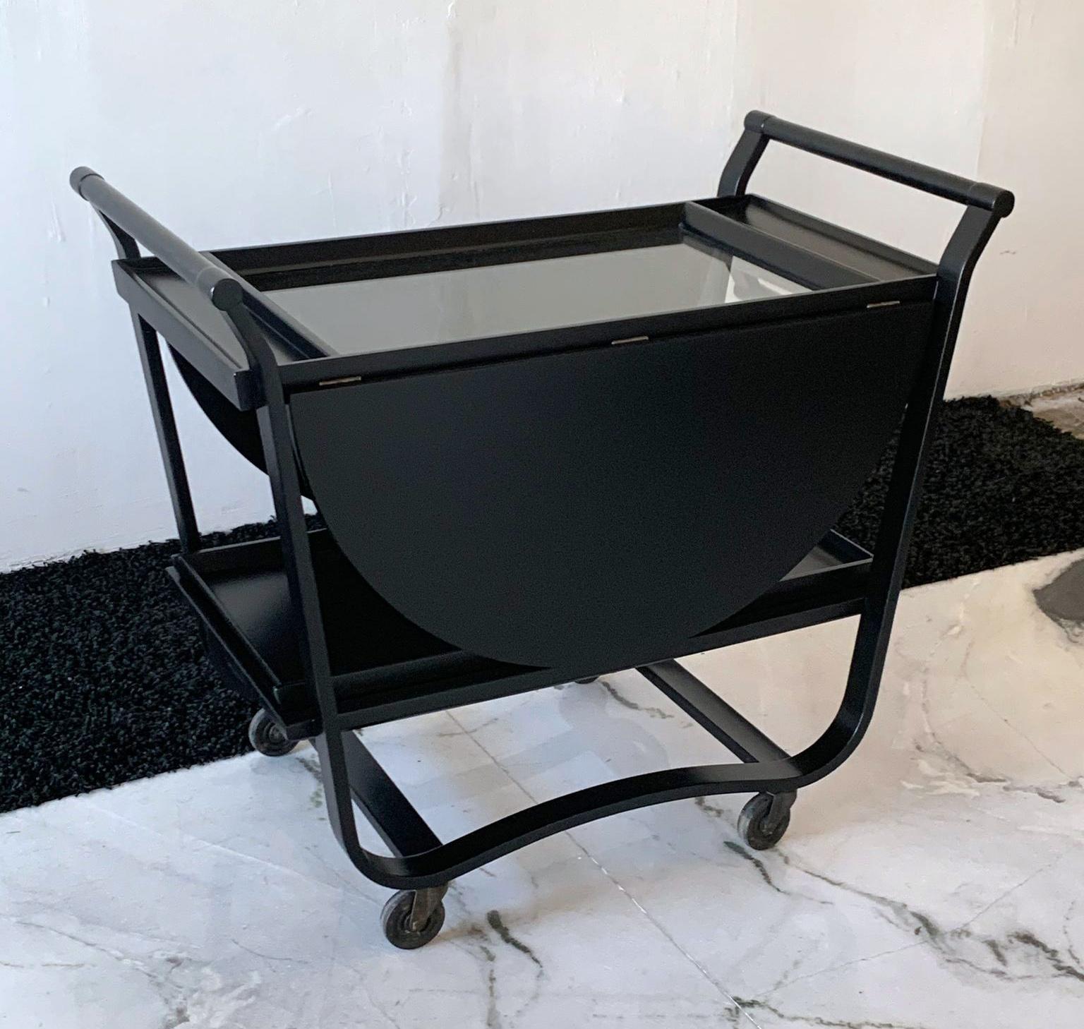 Ebonized Edward Wormley Betwood Bar Cart for Dunbar, 1950s 1