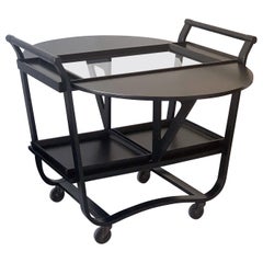 Ebonized Edward Wormley Betwood Bar Cart for Dunbar, 1950s