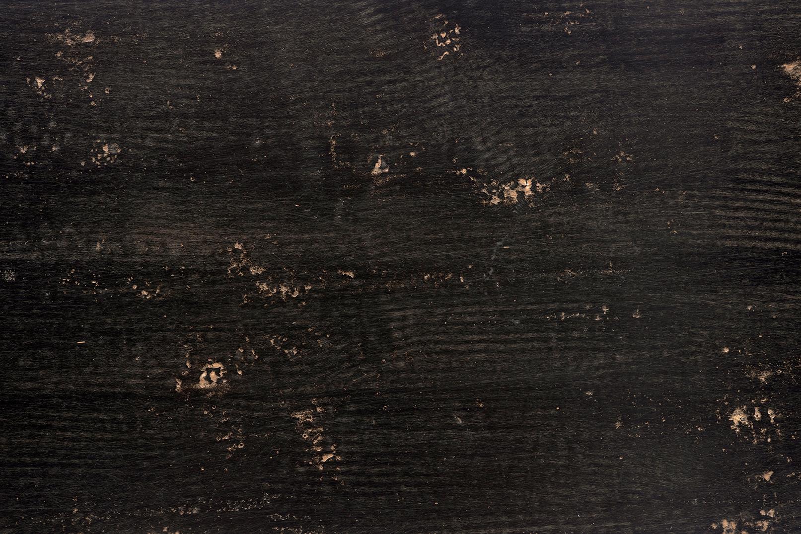 Table console à forme incurvée en orme ébonisé en vente 1