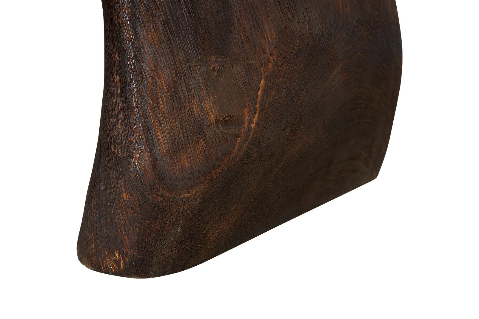 Wood Ebonized Elm Organic Form Center Table For Sale