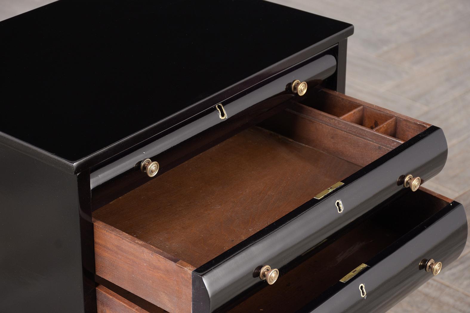 Mid-19th Century Antique Ebonized Empire Style Side Table