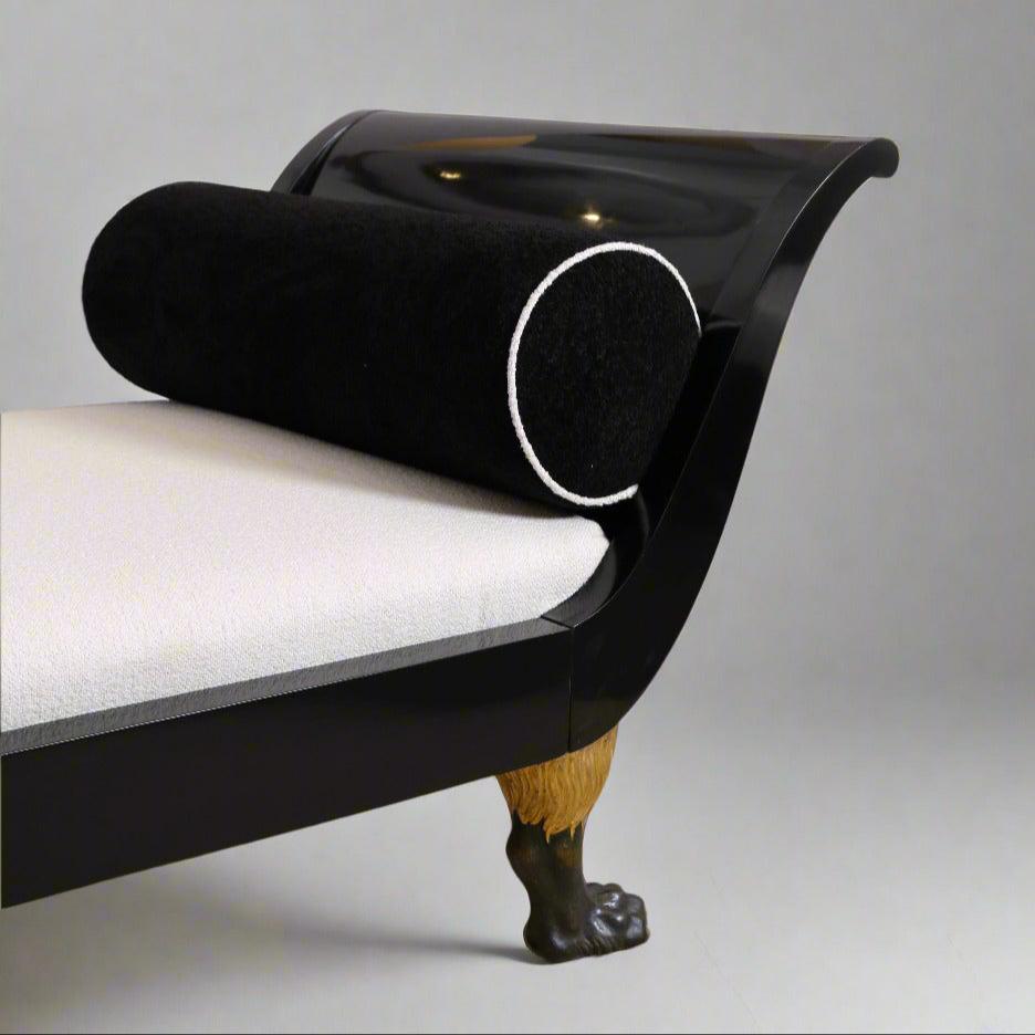 Early 19th Century Ebonized Empire Recamiere , Austria Ca. 1800's For Sale