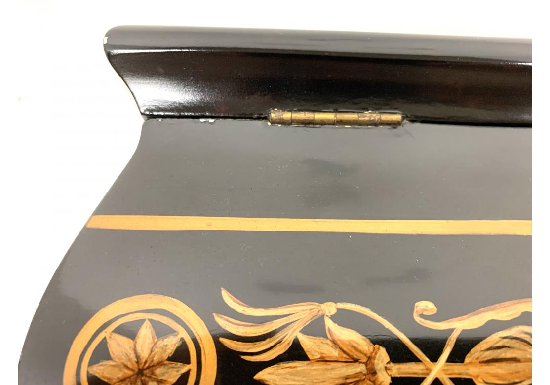 Ebonized Footed Box With Gold Embellishments 1