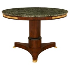 Mitteltisch aus ebonisiertem Obstholz, Ormolu und Verde Antico Marmor