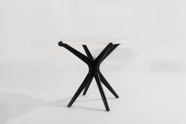 Mid-Century Modern Ebonized Gazelle End Table