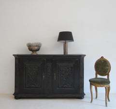 Ebonized German Oak Sideboard or Buffet from around 1800