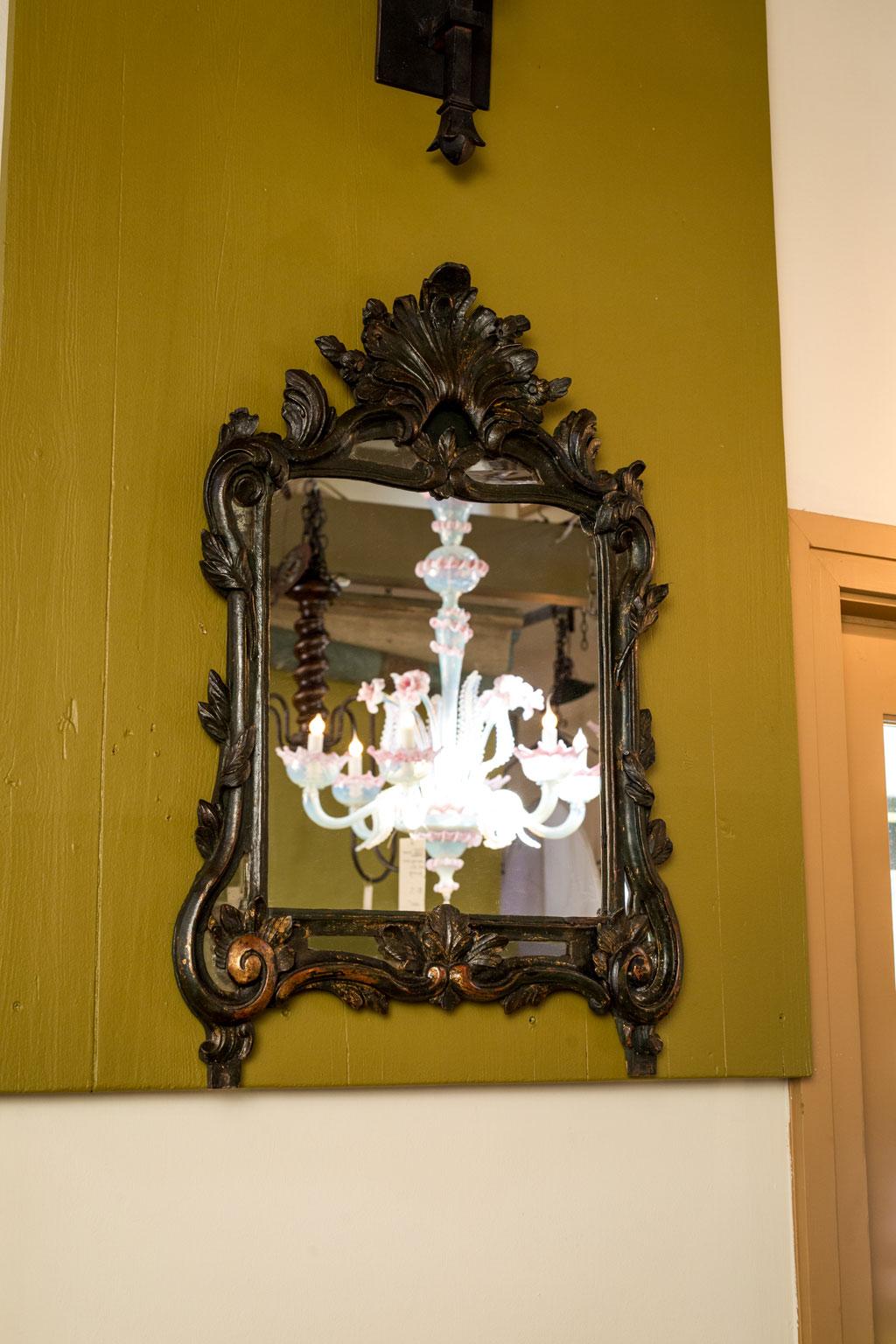 19th Century  Hand-Carved Italian Antique Mirror