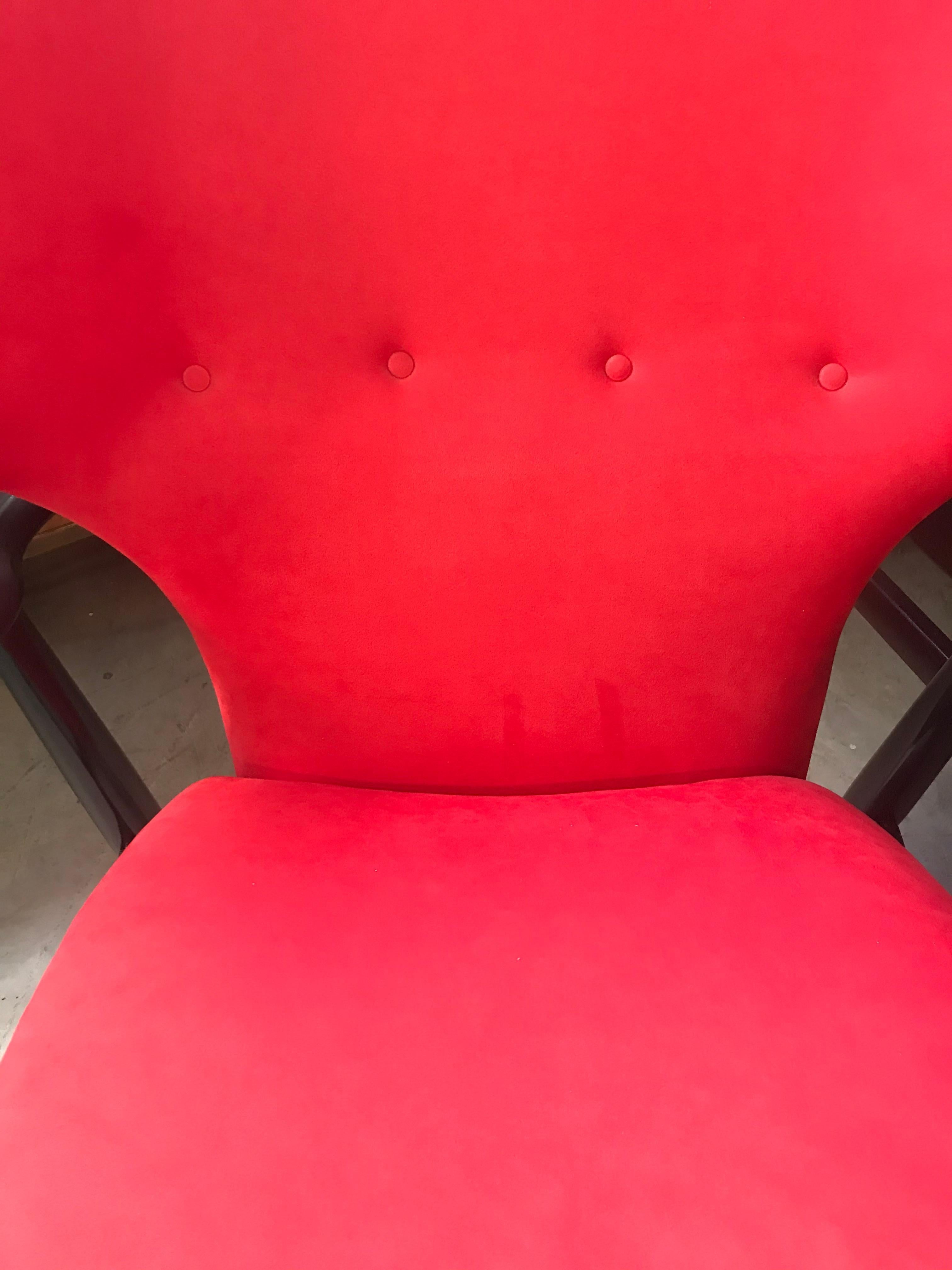Ebonized High Back Karen Lounge Chair by Aksel Bender Madsen for Bovenkamp For Sale 2